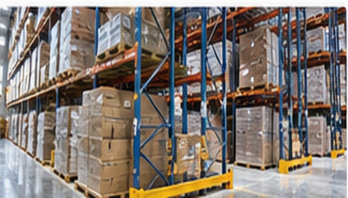 Warehouse pallet storage used for export cargo staging